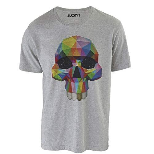 Camiseta Eleven Brand Cinza P Masculina - Geometric Skull