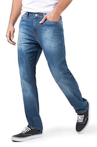 Calça jeans Straight Destroyer, Taco, Masculino, Azul, 38