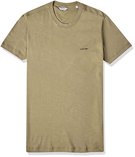 Camiseta Slim Flamê, Calvin Klein, Masculino, Camurça, P