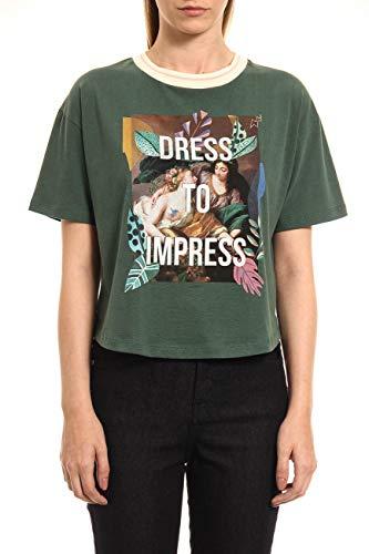 Camiseta Estampada, Sommer, Feminino, Verde Trekking, P