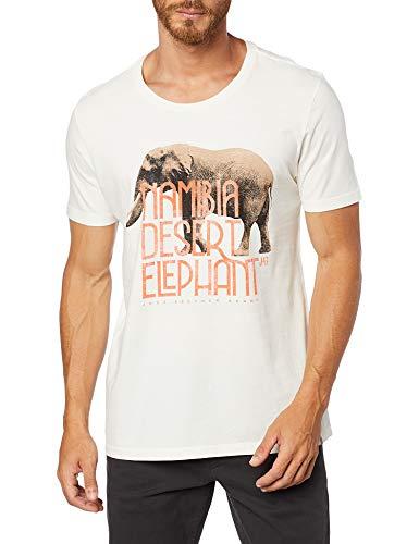 JAB Camiseta Estampada Desert Elephant Masculino, Tam M, Off Shell