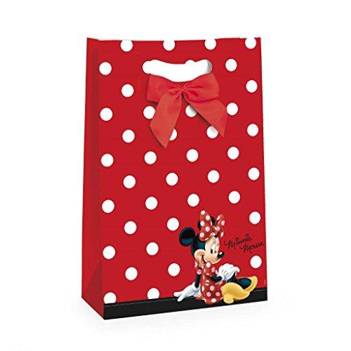 Caixa Para Presente Flex Cromus Embalagens na Estampa Minnie Mouse Joy com Fechamento em Cetim 18x7,5x25 cm com 10 Unidades