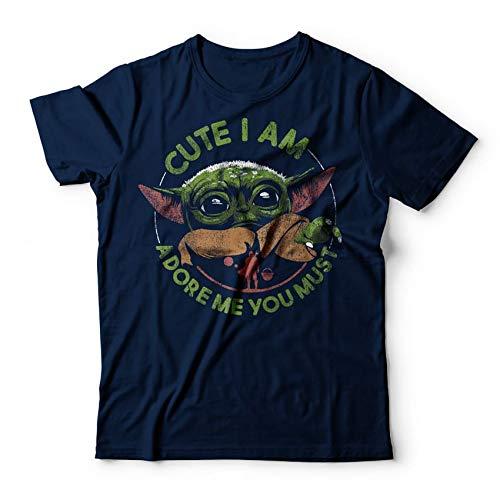 Camiseta Baby Yoda, Studio Geek, Adulto Unissex, Azul, P