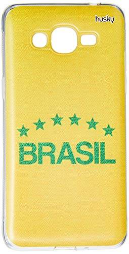 Capa Personalizada para Galaxy J2 Prime - Brasil Retrô, Husky, Proteção Completa (Carcaça+Tela), Multicor