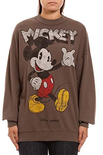 Blusa de Moletom Disney: Mickey Vintage, Colcci, feminino, Cinza Alpen, P