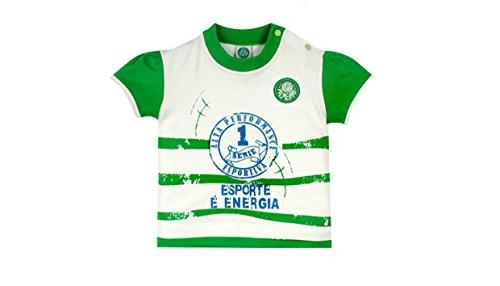 Camiseta Esporte é energia Palmeiras, Rêve D'or Sport, Meninas, Branco/Verde, 2
