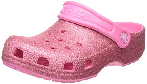 Sandália, Crocs, Classic Glitter Kids, Pink Lemonade, 24, Criança Unissex