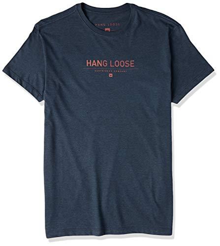 Hang Loose Camiseta Silk Mc Teco Masculino, GG, Mescla Azul Preto