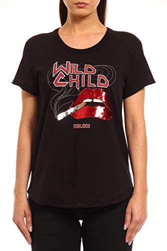 Camiseta Wild Child, Colcci, Feminino, Preto, P