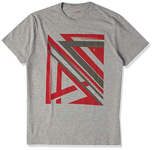 Camiseta Tramas Geométricas, Aramis, Masculino, Cinza Mescla, P