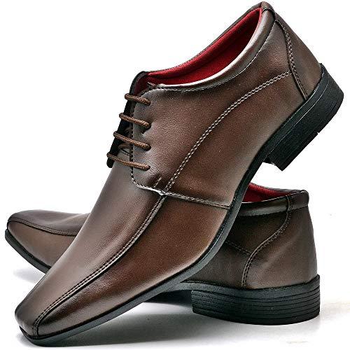 Sapato Social Com Cadarço Masculino Top Flex R804DB Tamanho:45;cor:Marrom;gênero:Masculino