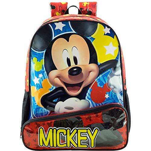 Mochila Escolar 14, Mickey Mouse, 8963, Vermelho
