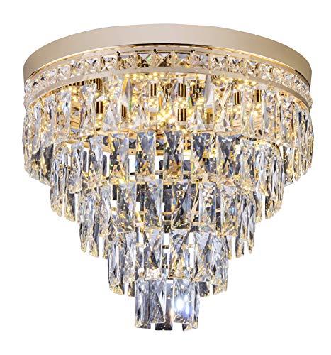 Startec 140140016, Plafon Florença LED, 45 cm , 63 W, Cristais/Dourado