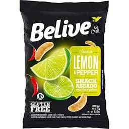 Snack Multigrãos Sabor Lemon & PePPer Snack Saudável sem Glúten sem Lactose Belive 35g