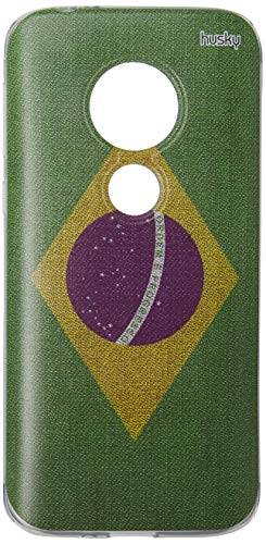 Capa Personalizada para Moto E5 Play - Bandeira Brasil - Husky, Husky, Capa Protetora Flexível, Colorido