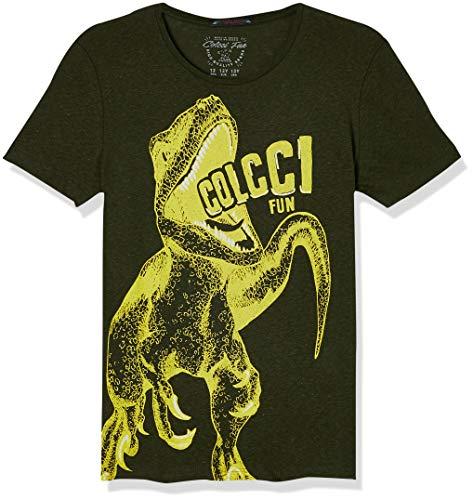 Camiseta Dinossauro, Colcci Fun, Meninos, Petro/Amarelo, 10