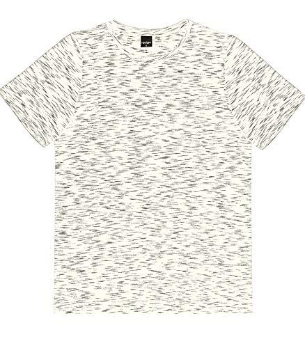 Camiseta Manga Curta Mesclada, Rovitex, Masculino, Off White, GG