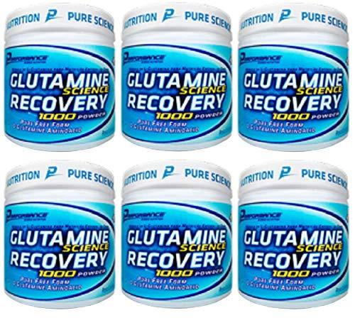 Glutamina Glutamine Science Recovery 1000 Powder Performance Nutrition 300g Kit 6 Und