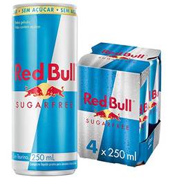 Energético sem Açúcar Red Bull Energy Drink Pack com 4 Latas de 250ml