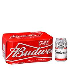 Cerveja Budweiser 350ml Pack (6 unidades)
