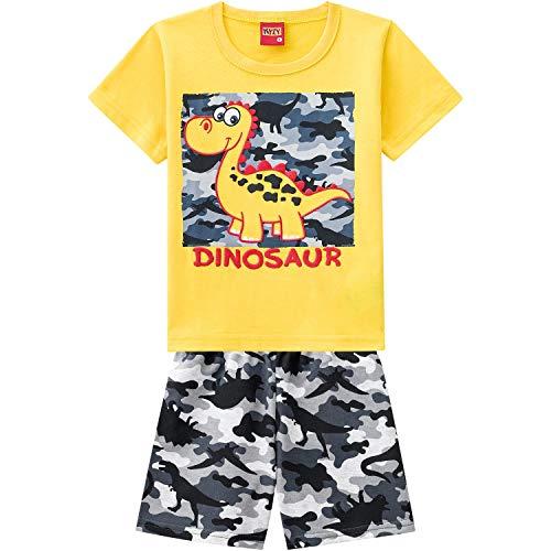 Conjunto Camiseta Manga Curta e Shorts, Kyly, Amarelo, P