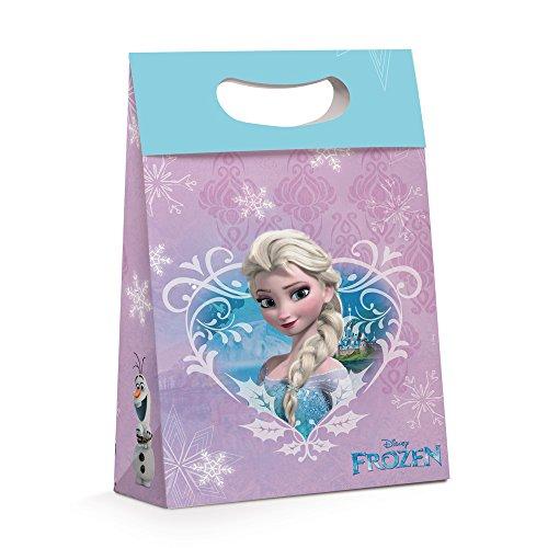 Caixa Para Presente Plus Cromus Embalagens na Estampa Frozen com Aba de Fechamento e Alça 26x11x40 cm com 10 Unidades