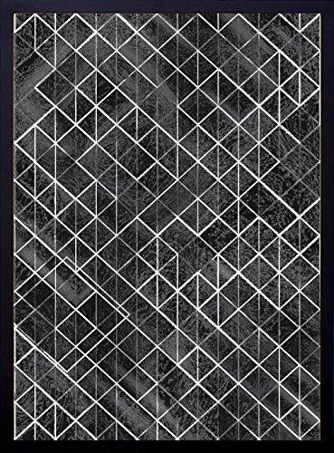 Quadro em Abstrato Black Decore Pronto Preto/ Branco 44x54cm