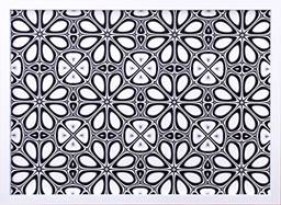 Quadro Decorativo Abstrato Ilusão de Ótica Decore Pronto Preto/ Branco 74x54 cm