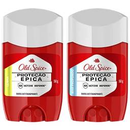 Desodorante em Barra Antitranspirante Old Spice Proteção Épica Mar Profundo 50 g, Old Spice