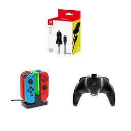 Joy Con Charging Dock for Nintendo Switch by TalkWorks | Docking Station Charges up to 4 Joy-Con Controllers Simultaneously - Controllers NOT Included (LED)