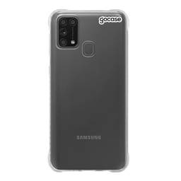 Capa Capinha Gocase Anti Impacto Slim para Samsung Galaxy M31 - Clear Logo Black