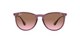Ray-Ban Óculos de sol redondos Erika Rb4171, Transparente, violeta/rosa dégradé marrom, 54 mm