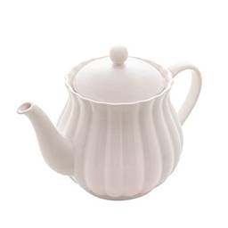 Bule de Chá de Porcelana Pétala Branco Matt 950ml - Wolff