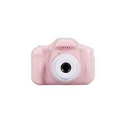 Domary Mini câmera infantil X2 de 2 polegadas com tela colorida HD mini câmera recarregável câmera de vídeo linda câmera com cartão de memória de 32GB rosa