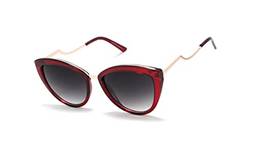 Óculos De Sol Feminino Gatinho Com Proteção Uv 400 Lb-201 Cor: Vermelho