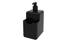 Dispenser Single, 500ml, 8 x 10,5 x 18,2 cm, Preto, Coza