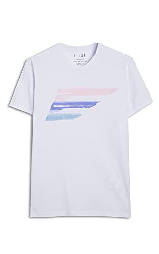 T-Shirt, Co Fine Maxi Easa Aquarela Classic Mc, Ellus, Masculino, Branco, M
