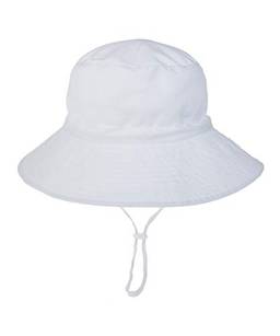 Chapéu de sol para bebê verão chapéus para menino de bebê UPF 50+ Proteção solar para criança chapéu balde para bebê menina boné ajustável (Branco, 48-50 cm / 6-24 Months)