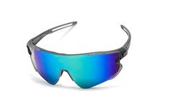 Óculos De Sol Esportivo Unissex Ciclismo Montanhismo Esporte Ao Ar Livre Cx-2802 Cor: Cinza-espelhado
