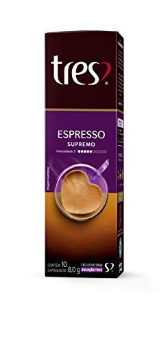 Cápsula de Café Espresso, Supremo, 10 Unidades, Tres, 3 Corações