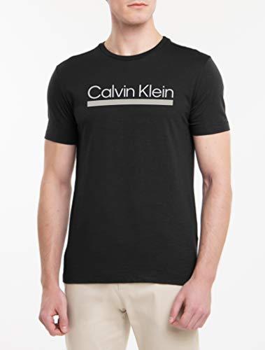 Camiseta Slim underline, Calvin Klein, Masculino, Preto, P
