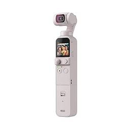 Conjunto DJI Pocket 2 exclusivo branco (Sunset White) - câmera para vlog tamanho de bolso, gimbal motorizado de 3 eixos, gravador de vídeo em 4K, foto de 64 MP, ActiveTrack 3.0, vídeo para YouTube e TikTok, para Android e iPhone