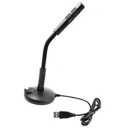 OSALADI Microfone de mesa USB condensador para computador, microfone plug and play, microfone USB para PC, laptop, streaming ao vivo, gravação, podcasts