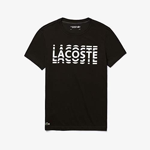 Camiseta Básica, Lacoste, Masculino, Preto/Branco, M