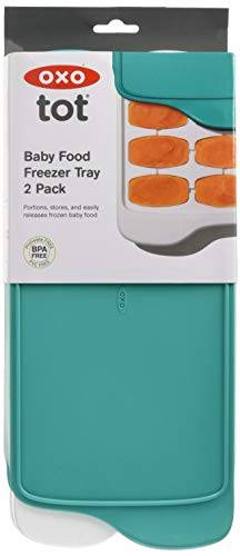 OXO Bandeja para congelar comida de bebê – Pacote com 2 azul-petróleo atualizado