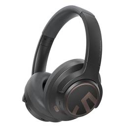 SoundPEATS Space Fones de ouvido sem fio Bluetooth5.3 Faixa de Cabeça Dobrável Cancelamento Ativo de Ruído com Híbridos Redução de Ruído de Chamada ENC Dinâmico de 40 mm Modo de Jogo (Preto)