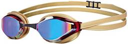 ARENA Óculos de natação Python para homens e mulheres, transparente/azul, lentes não espelhadas