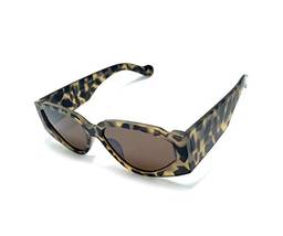 Óculos De Sol Feminino Retro Gatinho Geométrico A-2100 Cor: Marrom-Tartaruga