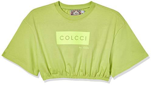 Camiseta Cropped Estampada, Colcci Fun, 12, Verde Bitter Lime, Meninas
