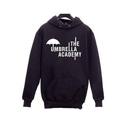 Moletom Casaco Unissex Canguru The Umbrella Academy Serie Geek Nerd Netflix (Preto, G)